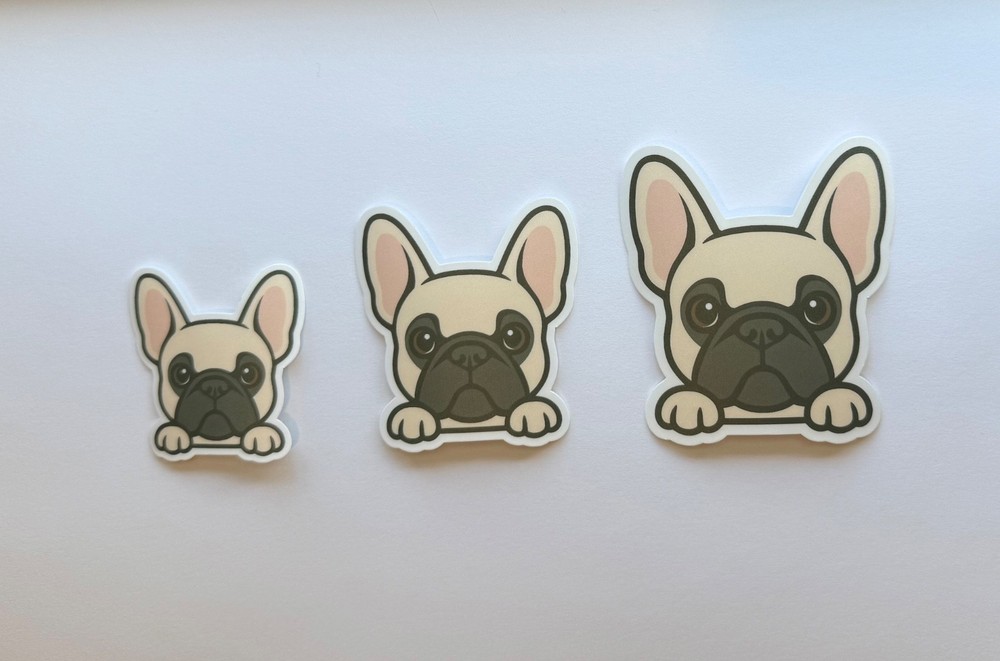 French Bulldog Peeking Sticker