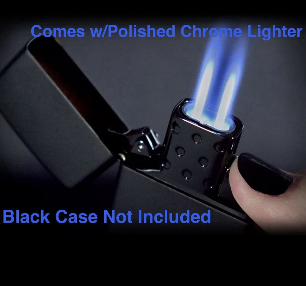 ZIPPO Double Torch Insert Combo Pack With Highly Polished Street Chrome Lighter