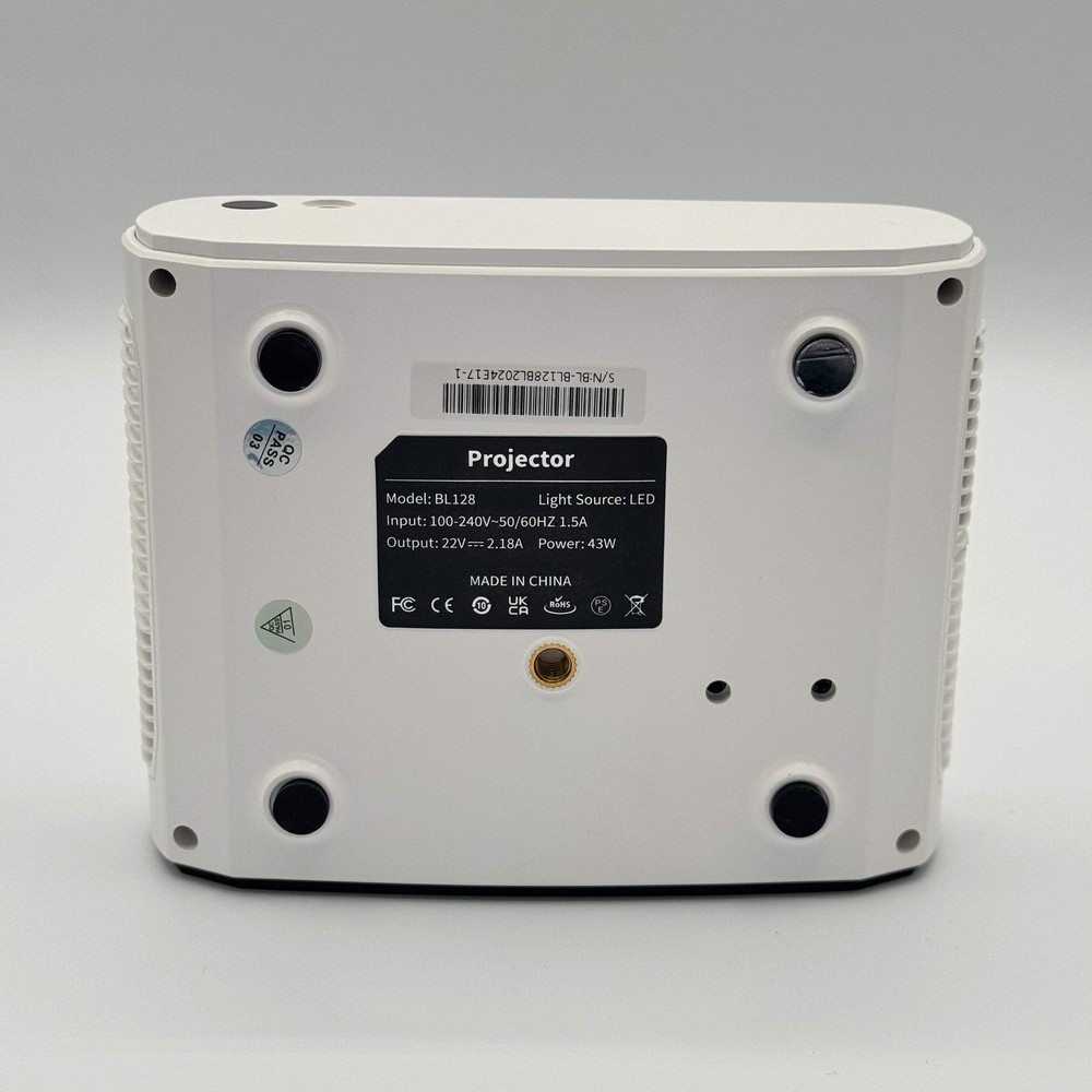 Elephas BL128 Portable Projector 1080P Full HD White with Case