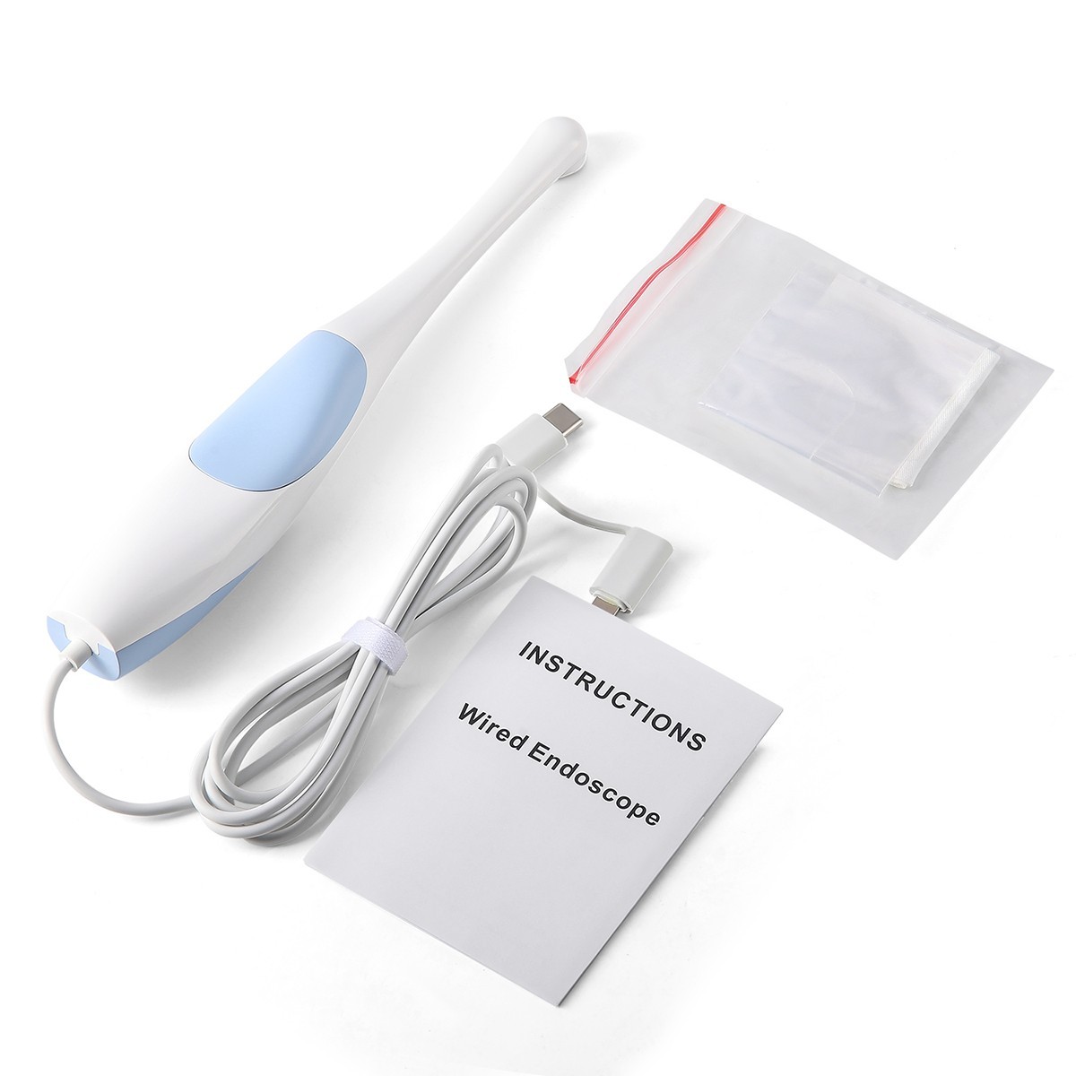 Dental Oral Endoscope USB Intraoral Camera 8 LED light Apple&Type-C 1M cable