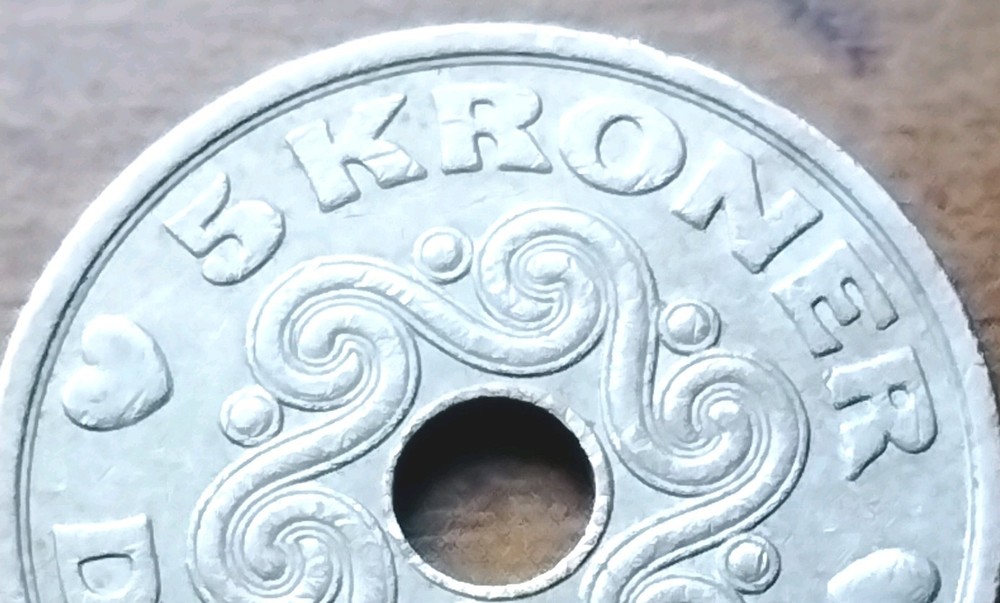 1990 Denmark Five Kroner Coin