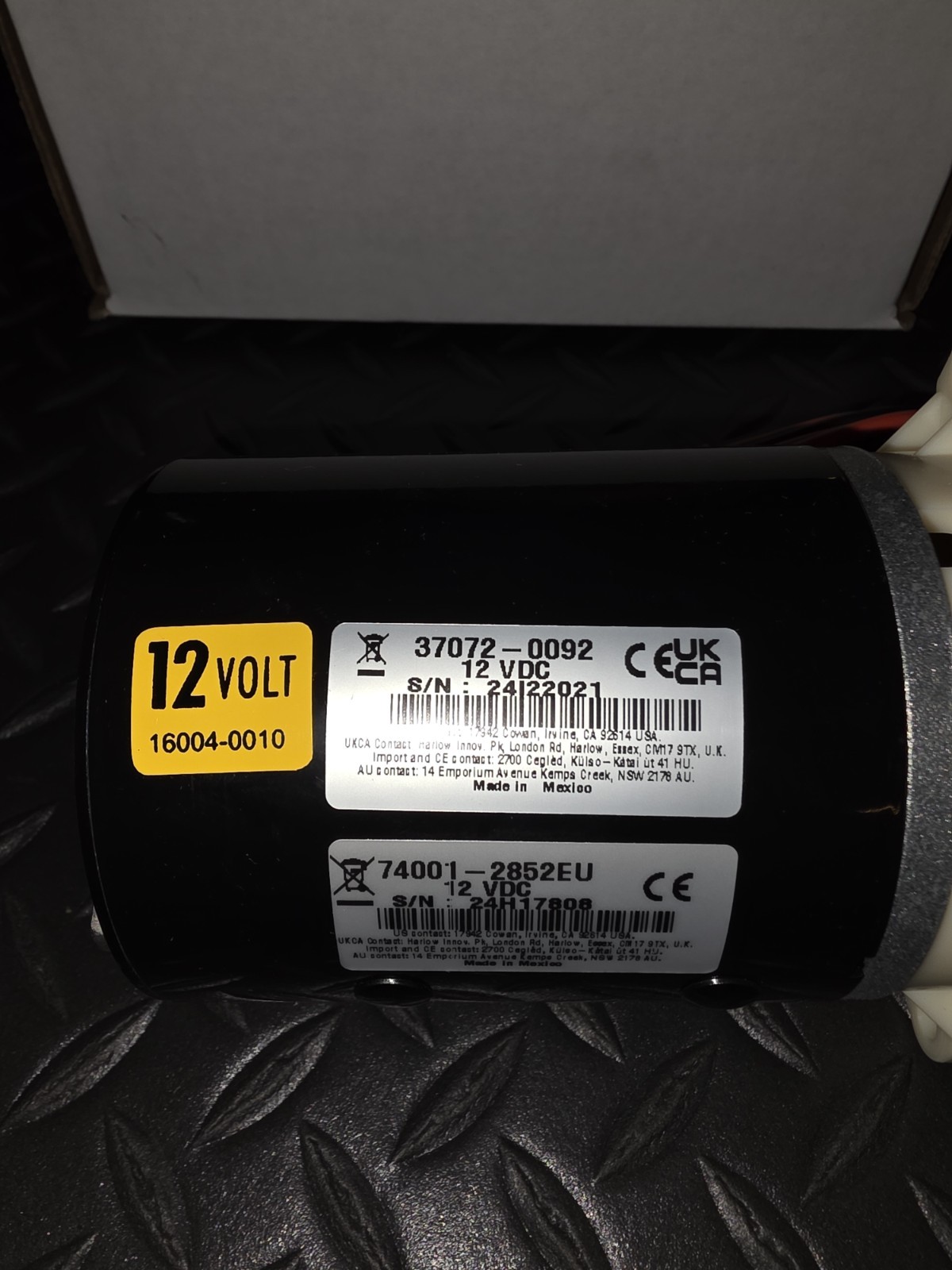 GENUINE Jabsco marine 37072-0092 Waste Pump Assembly Quiet Flush 12V, NEW