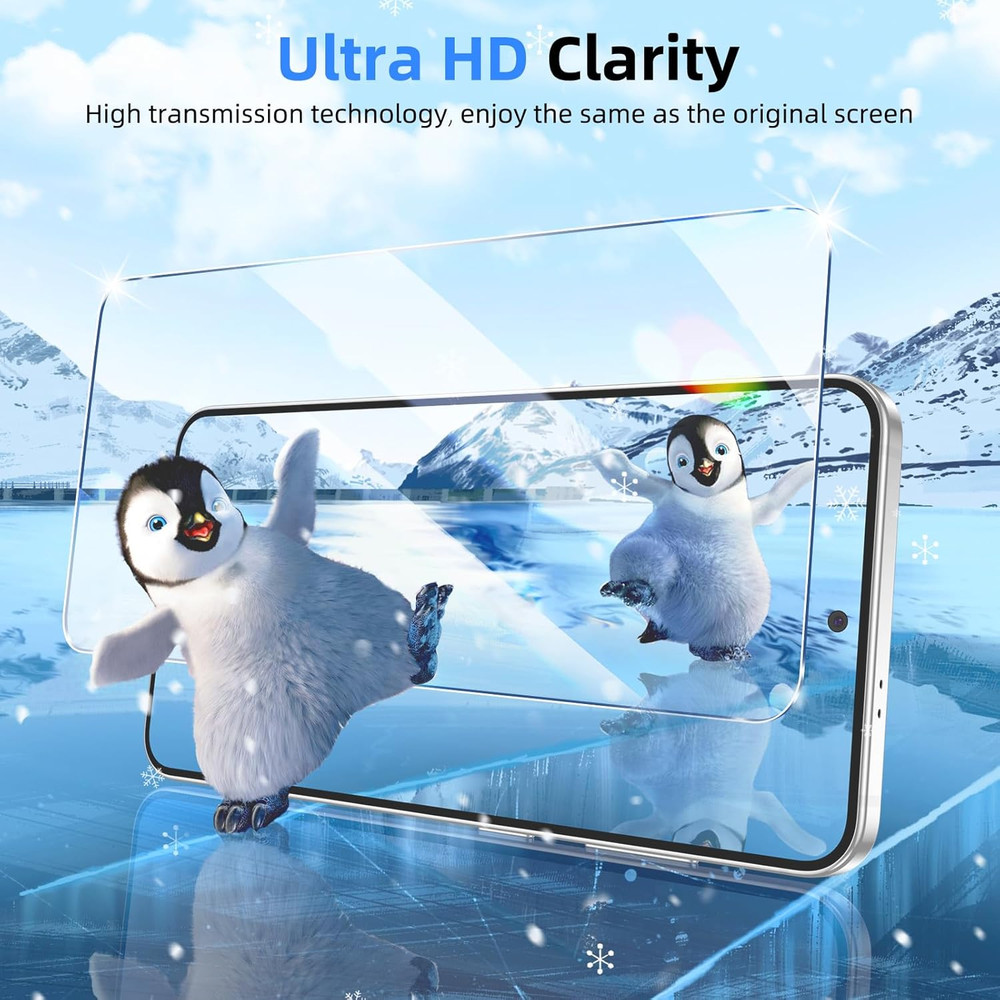 2+2 Pack for Samsung Galaxy S25 FE Screen Protector & Camera Lens Protector, Fin