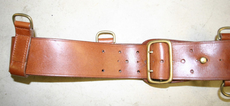 Complete British Sam Browne Belt and Webley Leather Holster Set
