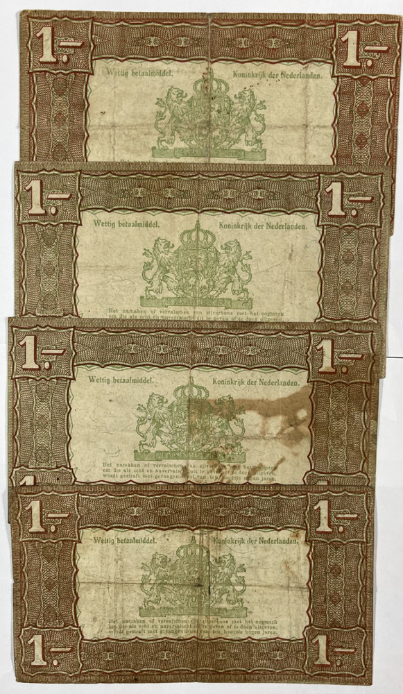 Netherlands 9 mixed notes (#433) mixed grades.