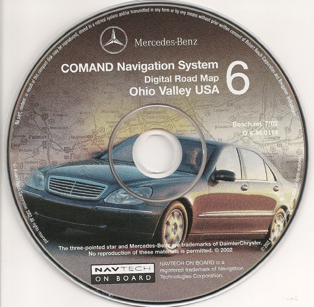 2000 2001 2002 Mercedes E-Class E320 E430 E55 Navigation CD #6 Cover Ohio Valley