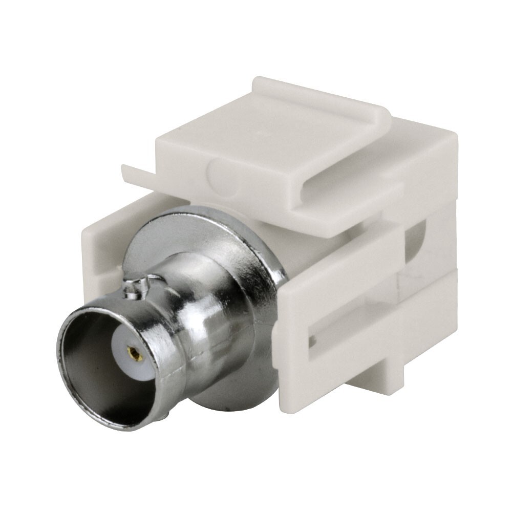 Construct Pro™ BNC-Female Keystone Jack-Pass Through (Light Almond)