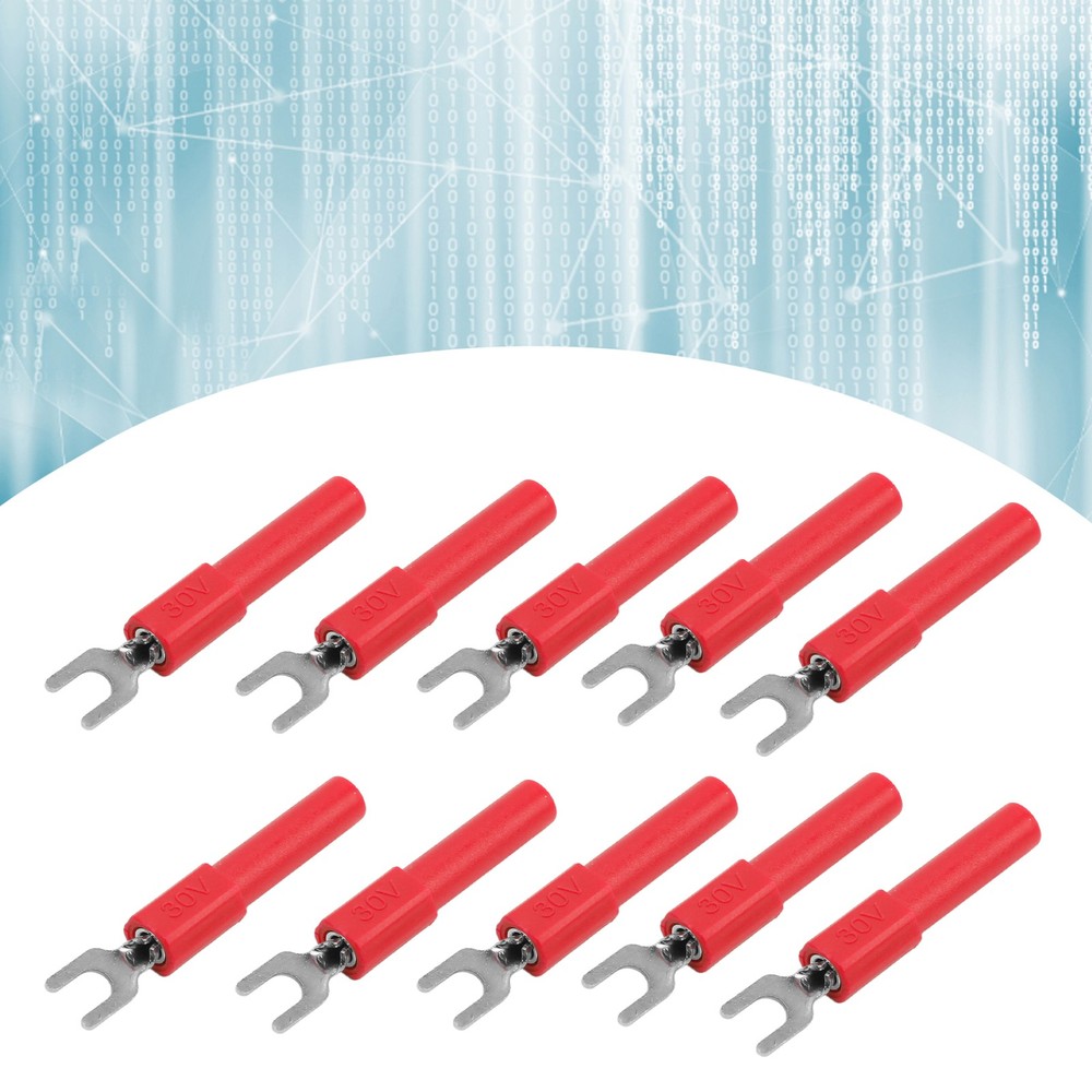 10pcs Fork Spade Wire Connectors High Quality Testing Multimeter Trending↑