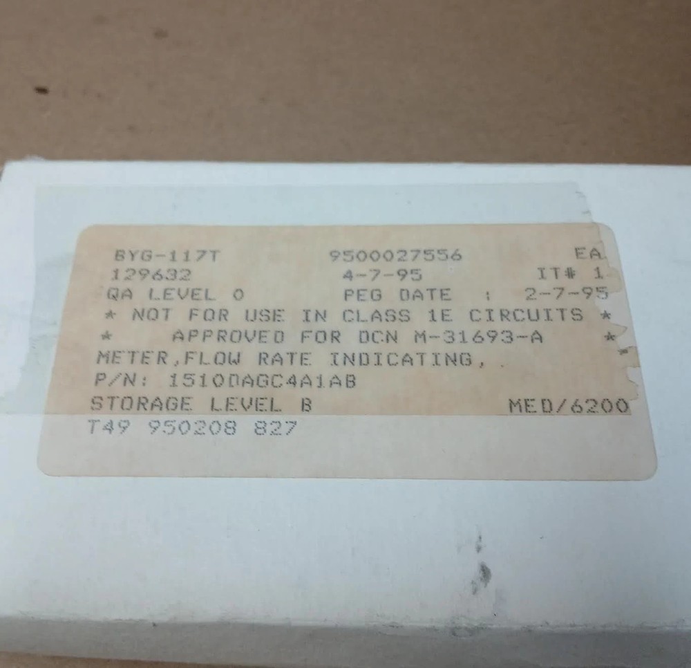 Parker 1510DAGC4A1AB Variable Area Flow Meter 0-8gph