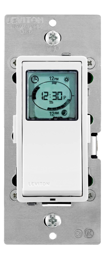 Leviton Decora Programmable and Astronomical 1 Pack, White/Ivory/Light Almond