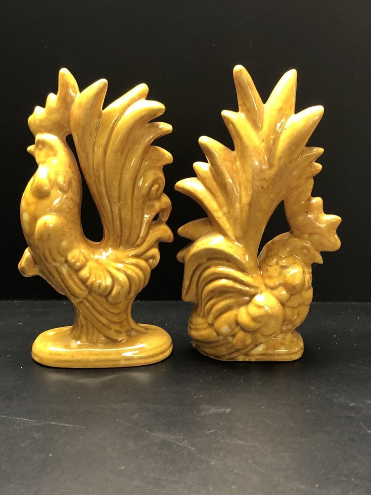 Ceramic Rooster Hen Statue Figurine