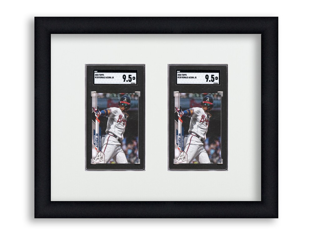 SGC Graded Card Frame Display Holds (2) Slabs Baseball, UV Protection (optional)