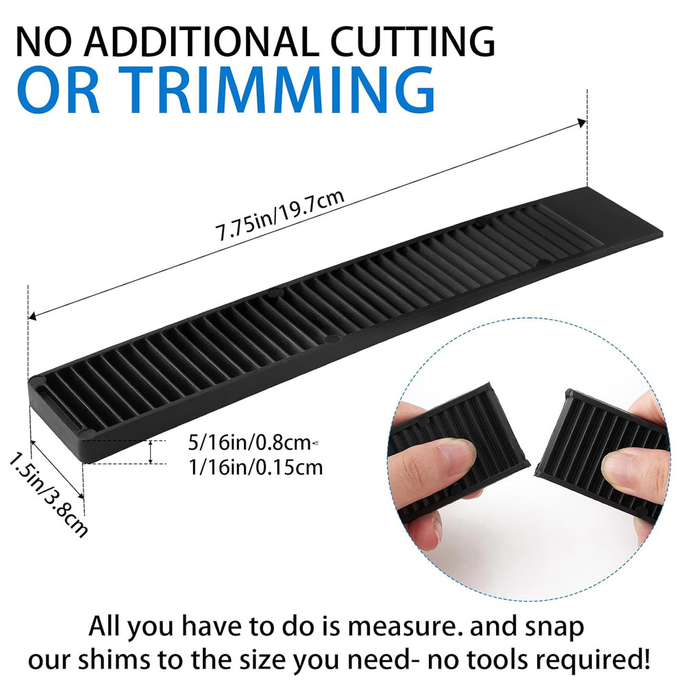 Composite Shims 8" Plastic Wedges (8 Pack) - Extreme Load Support Leveling Shims