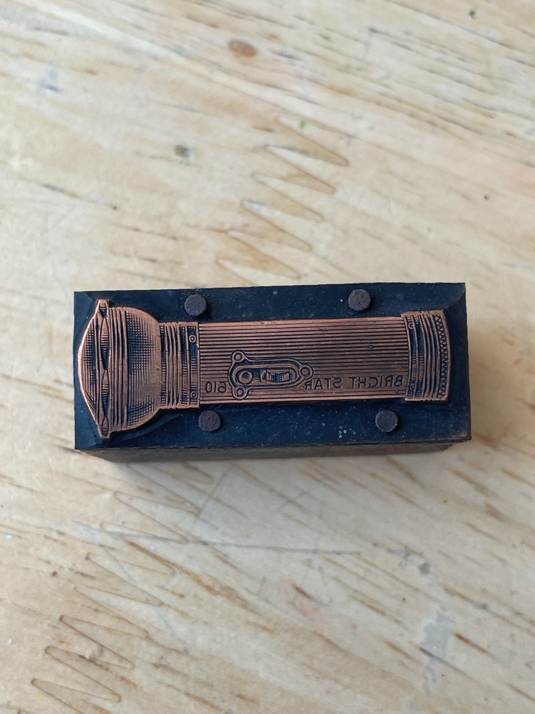 Printing Letterpress Printers Block Copper Flashlight Engraving (533)