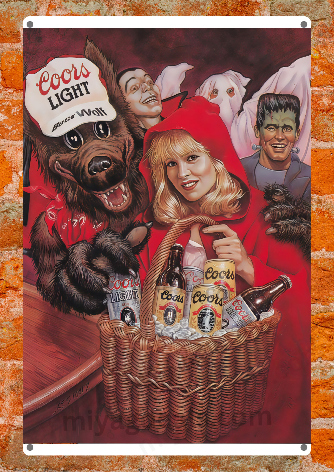 Mickey's Malt Liquor Beer AALEXANDRA DADDAR Metal Sign Bar Man Cave Decor Read D