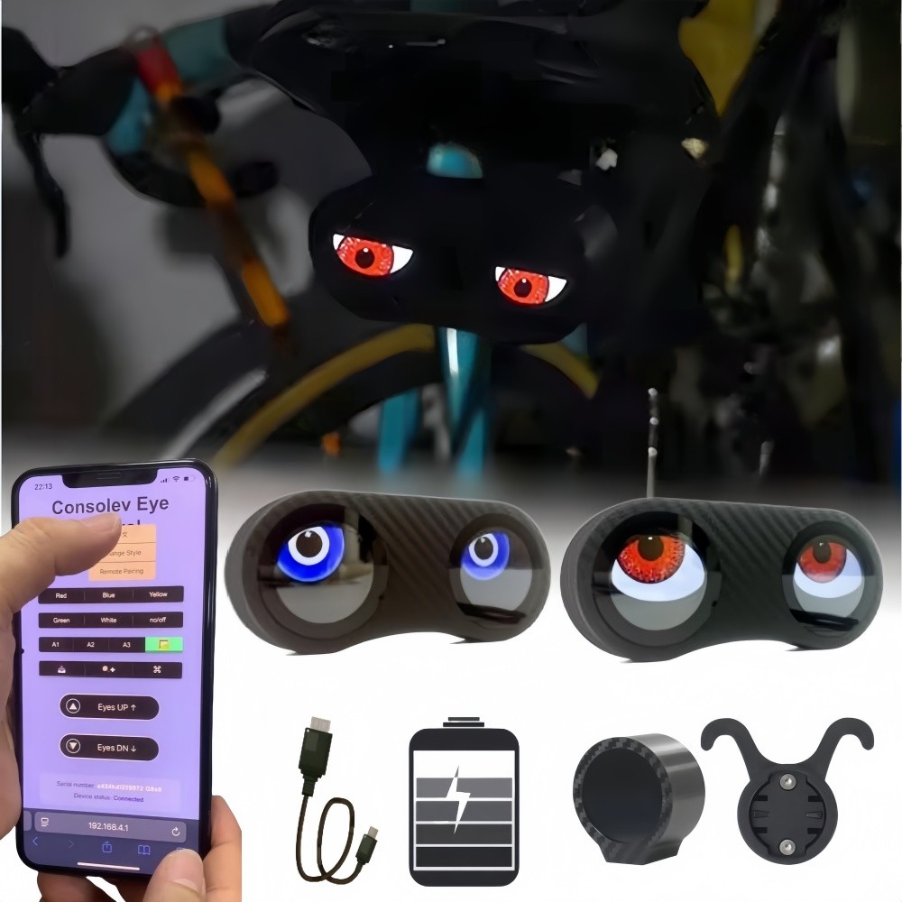 LED Bicycle Bike Devil's Eye Dynamic Lights Tail light USB Recharge Programmable