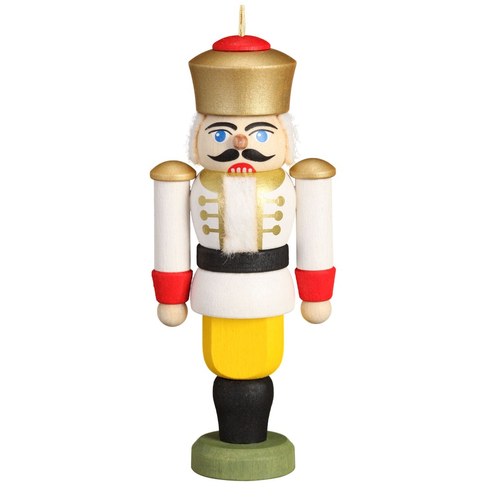 Nutcracker German King Ornament WHITE Jacket