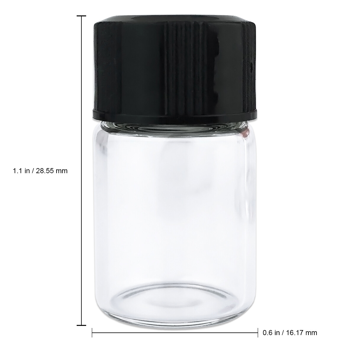 12 Pieces 2ML Clear Essential Oil Small Sample Glass Vials Bottles Containers