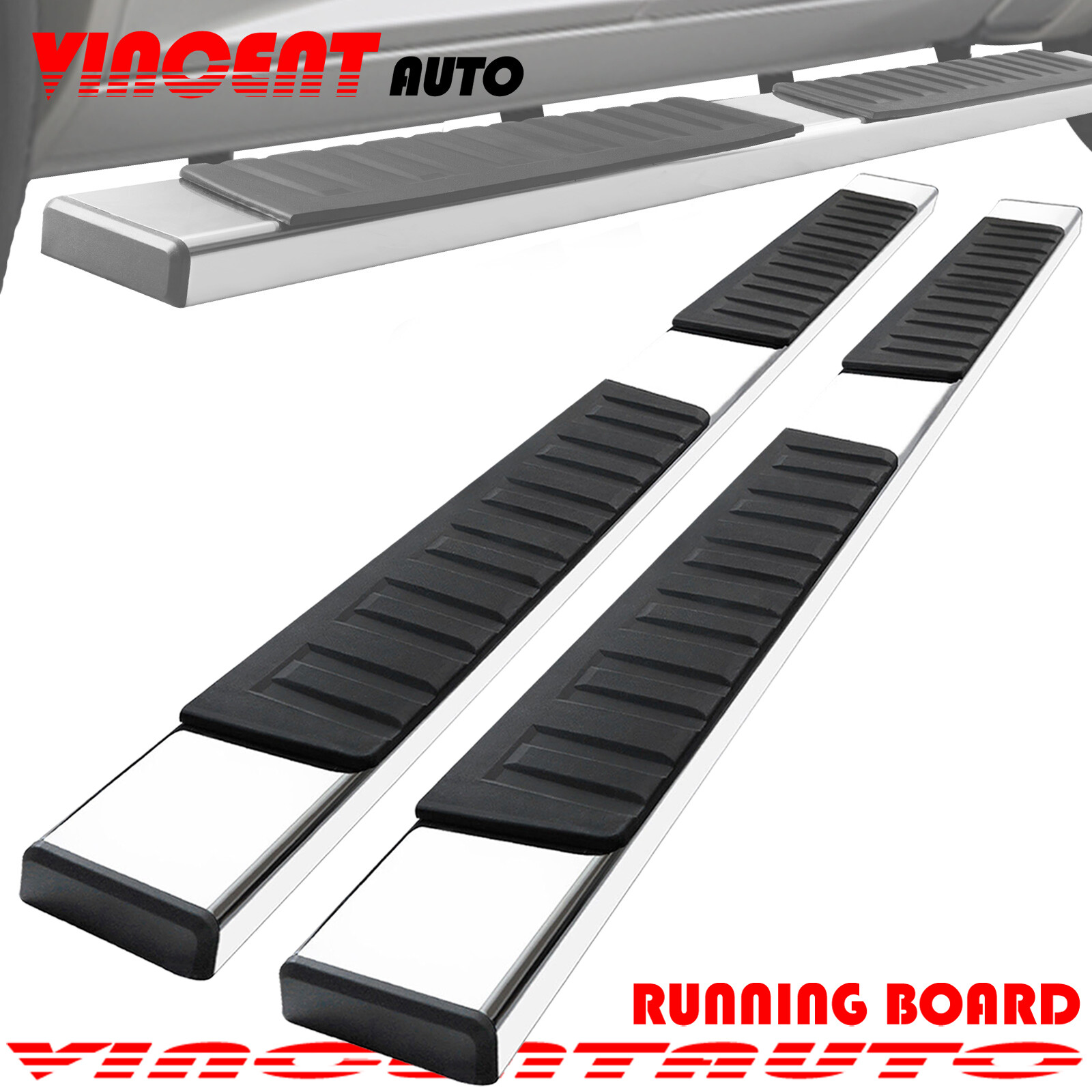 6" Running Board FOR 09-18 Dodge RAM 1500/10-25 RAM 2500 3500 Crew Cab Step Bar