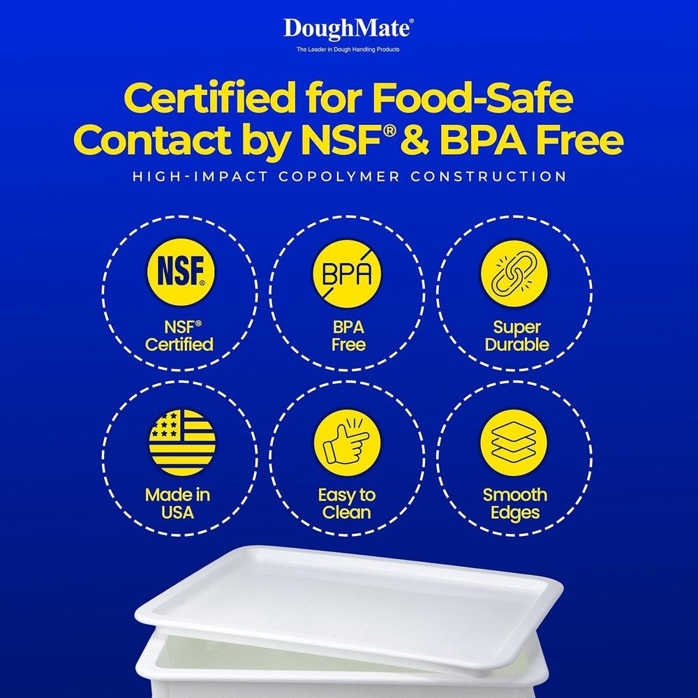 Household Pizza Dough Proofing Kit with Stackable Trays and Plastic Scraper