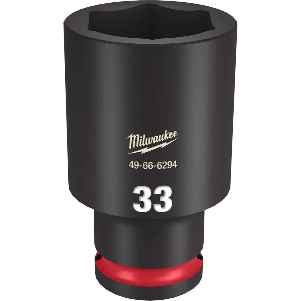 Milwaukee Tool SHOCKWAVE Impact Duty 1/2"Drive 33MM Deep 6 Point Socket