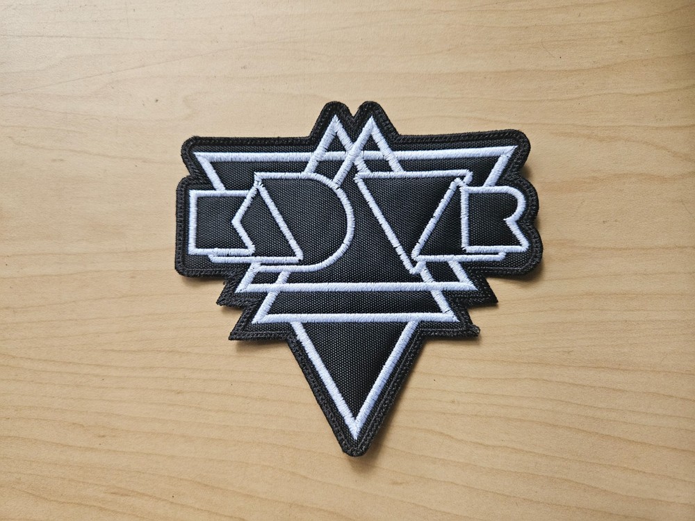 KADAVAR,SEW ON WHITE EMBROIDERED PATCH