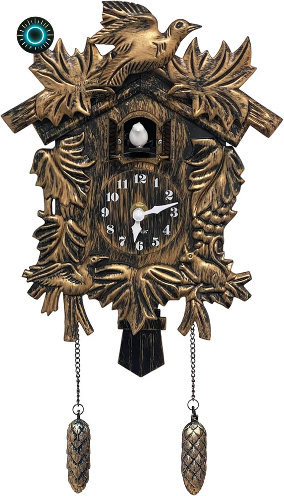 WALPLUS Chiming Cookoo Clock Brown Vintage Bird Flapping Cuckoo Clocks Volume ,,