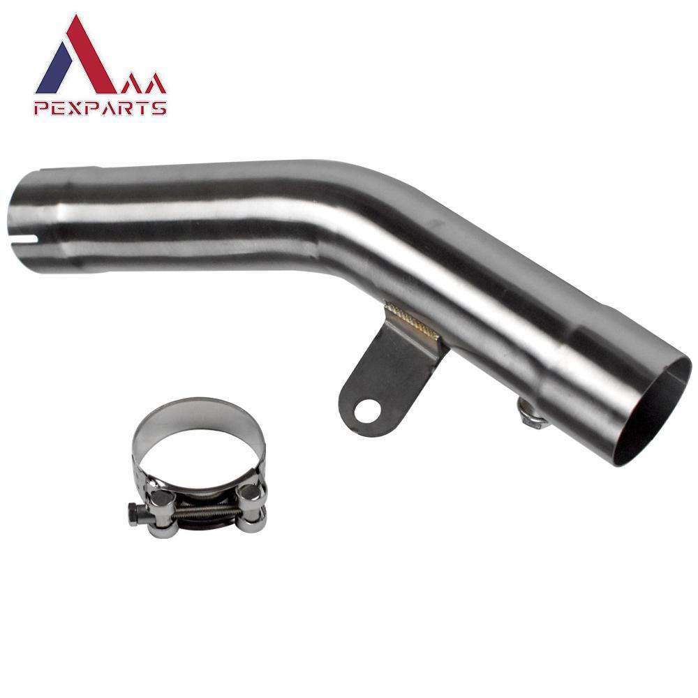 For Kawasaki Ninja ZX6R ZX636 2009-2022 Mid Exhaust Link Pipe Slip On Muffler