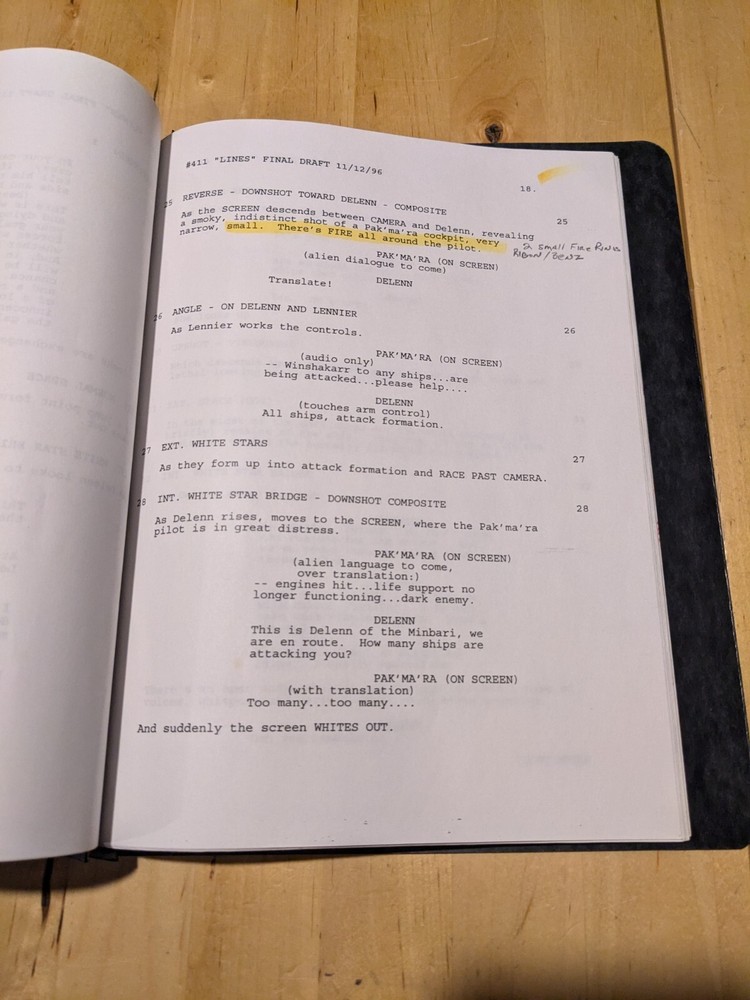 Babylon 5 Original Production Script ~ Lines of Communication