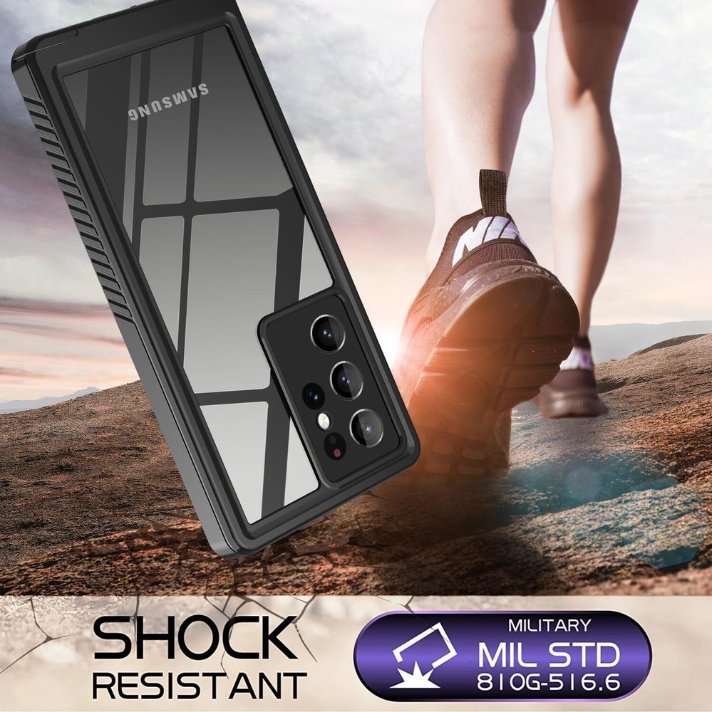 Shockproof Waterproof Case For Galaxy S21, S21+, S21 Ultra Plus Screen Protector