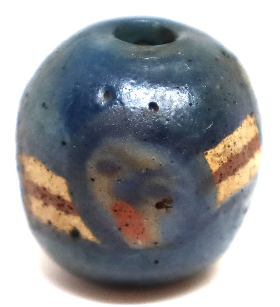 Ancient roman glass gabri  face bead