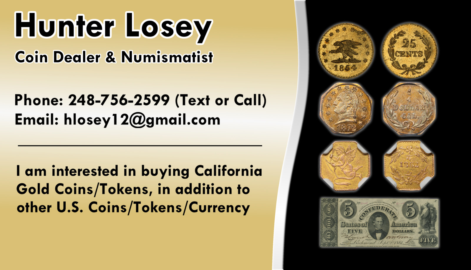 BG-711 1868 California Fractional Gold Liberty Quarter Dollar UNC Details Holed