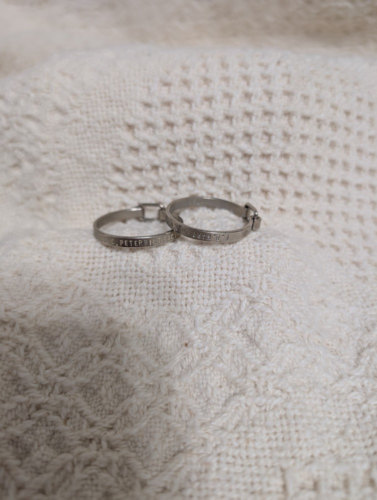 # 660 2 Vtg Peterbilt Advertisement Key Chain Ring