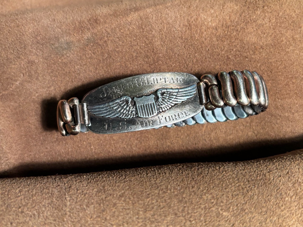 WWll USAAF Pilot Wings ID Bracelet
