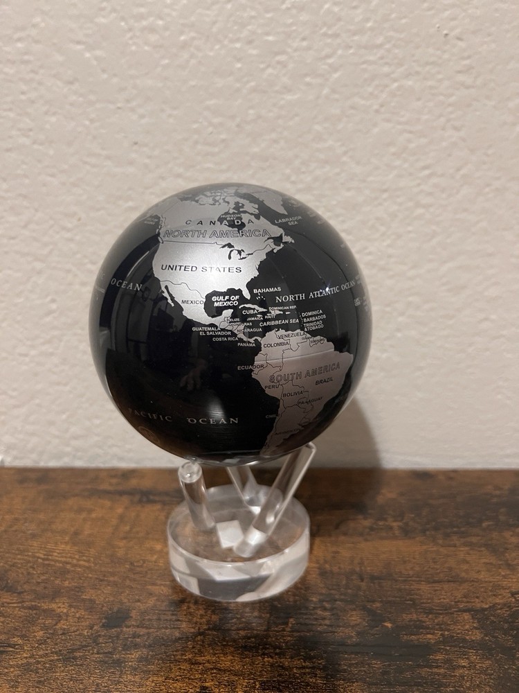 MOVA Globe Earth with Clouds – 4.5” Self-Rotating Globe Powered by Light