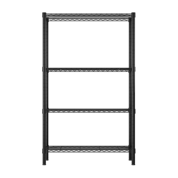 Four Layer - Metal Storage Rack Without Wheels, Black Spray Painted