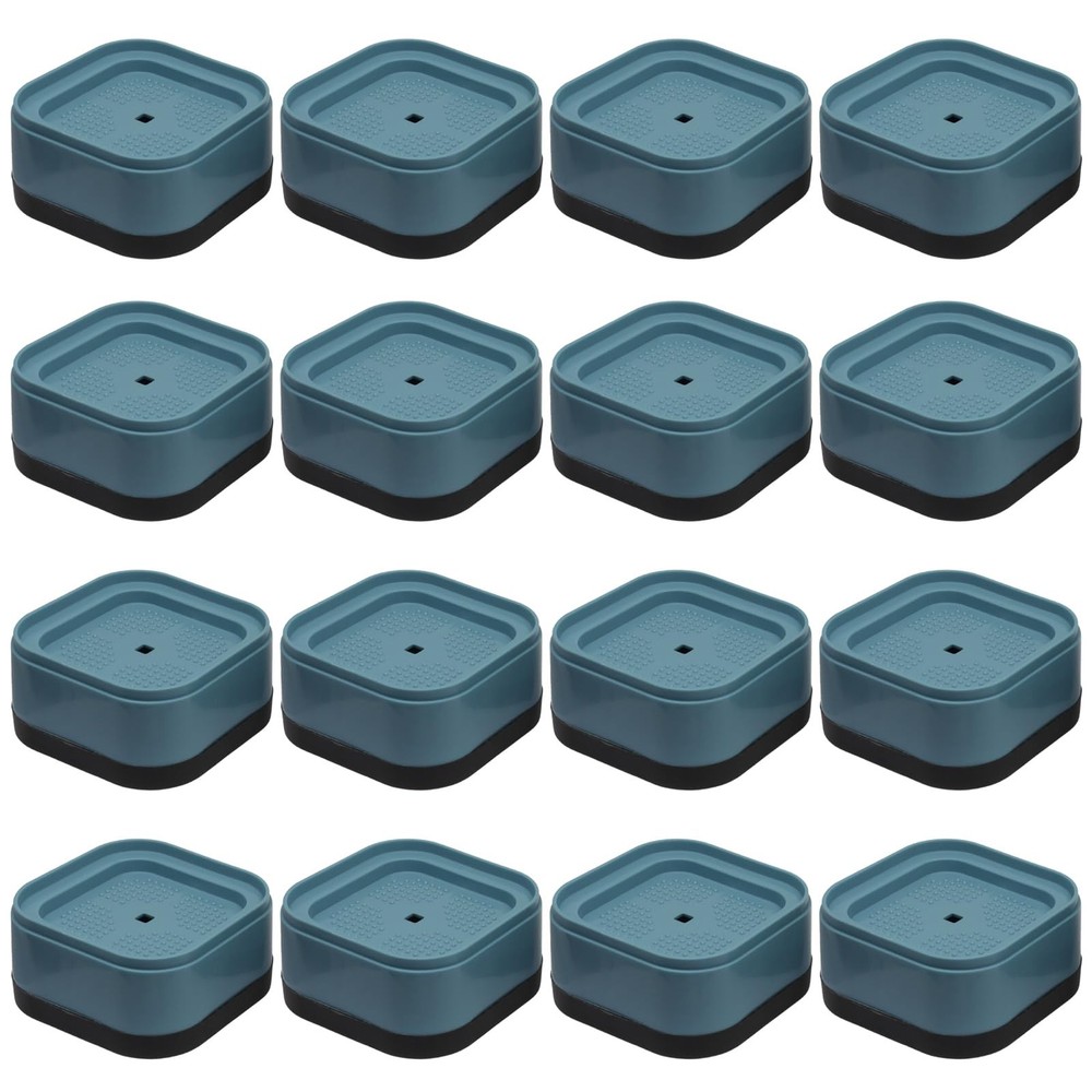 16 Pack Adjustable Furniture Risers Heavy Duty Bed Square Stackable 1-3 In