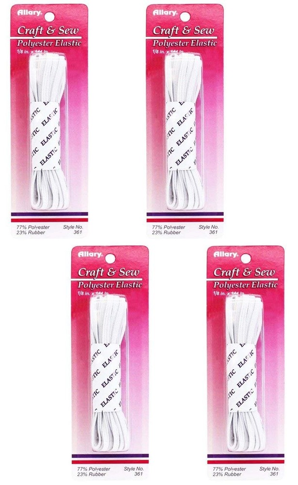Allary 361 1/8"x144" Polyester Elastic - Multipacks