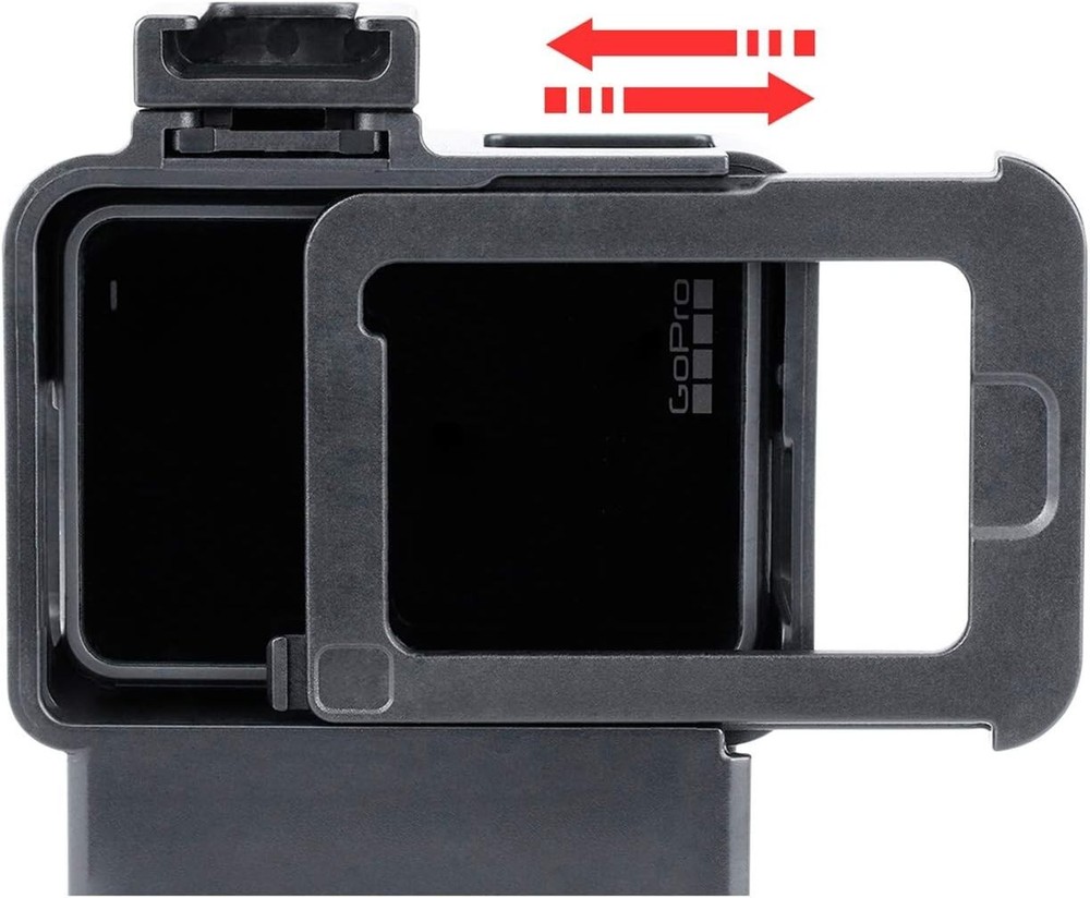 V2 Housing Case Vlogging Frame with Microphone Cold Shoe Mount Compatible for...