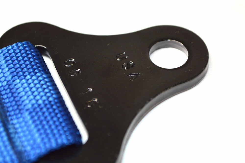 RACERDIRECT 2" LATCH & LINK FLOOR MOUNT HARNESS 3 PT PULL UP BLUE CHECKERBOARD