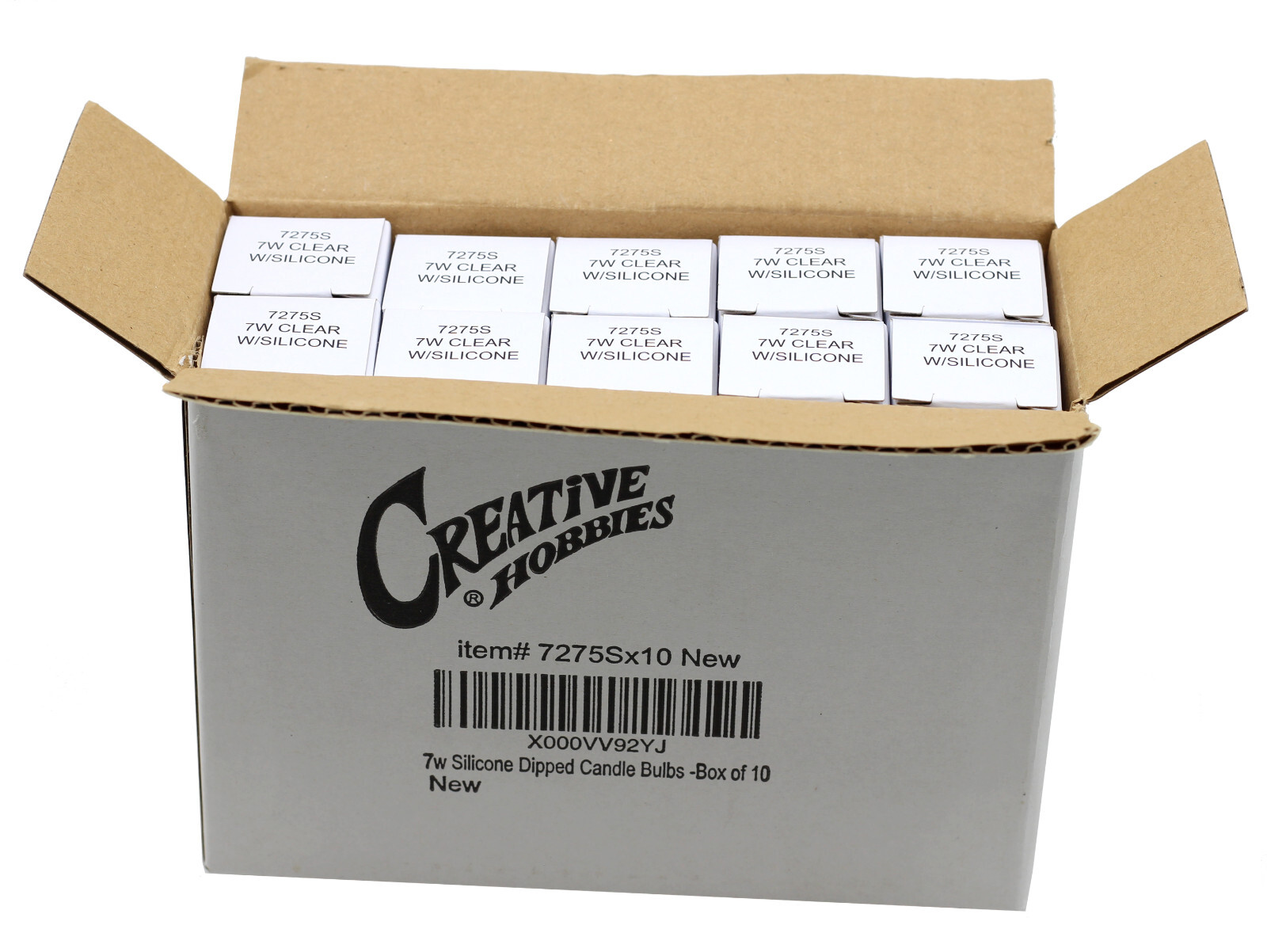 10 Silicone Dipped Light Bulbs, 7 watt, For Electric Candles, Chandelier Lamps