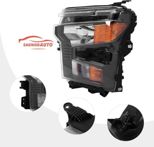 Halogen Headlight Compatible with Chevy Silverado 1500 2022 Left Driver Side