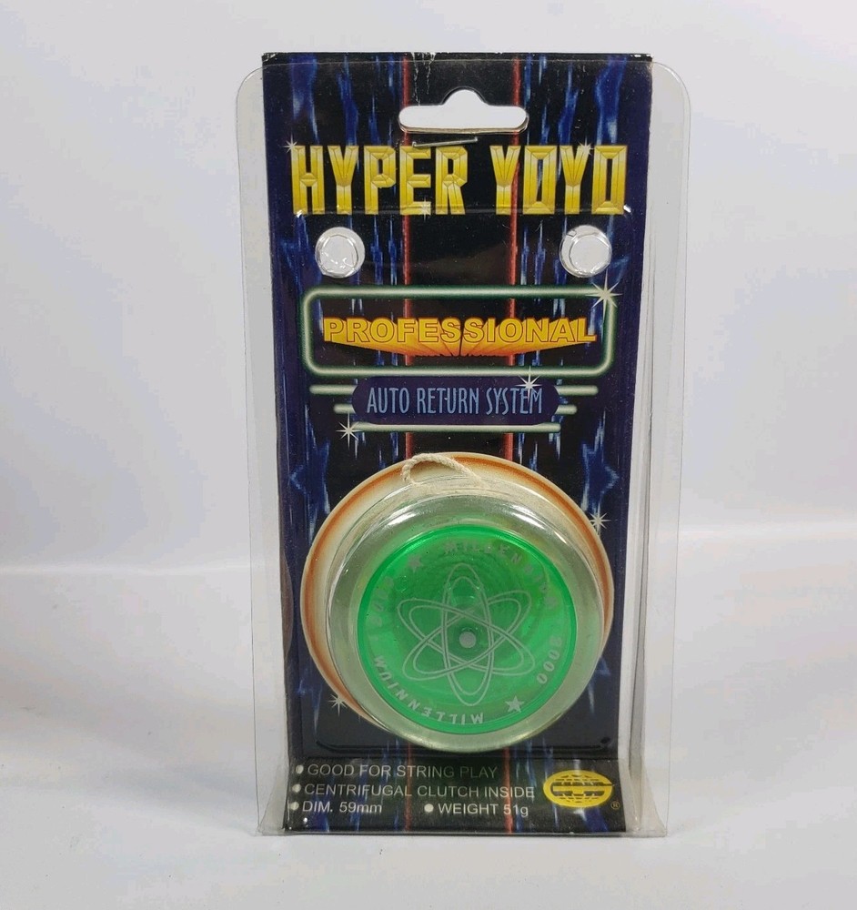 Vtg 1998 Hyper Yoyo Pro Spinner Professional Auto Return System GREEN