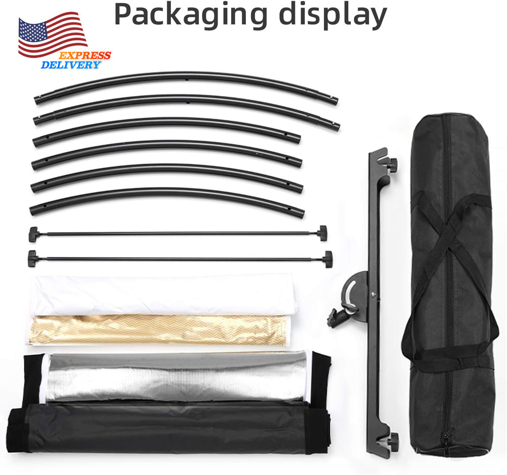 Clamshell Light Reflector Diffuser 71"X24" Arclight Curved Lighting Reflector US