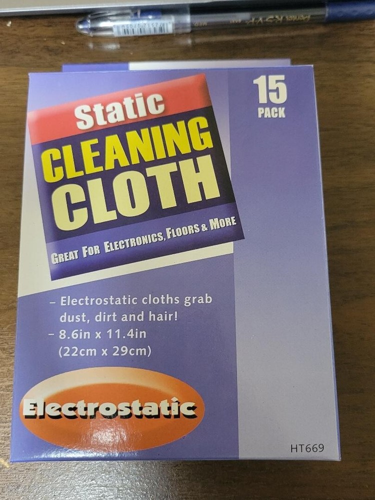 15 Static Cleaning Cloth for Computer Laptop Electronics Floors Electrostatic