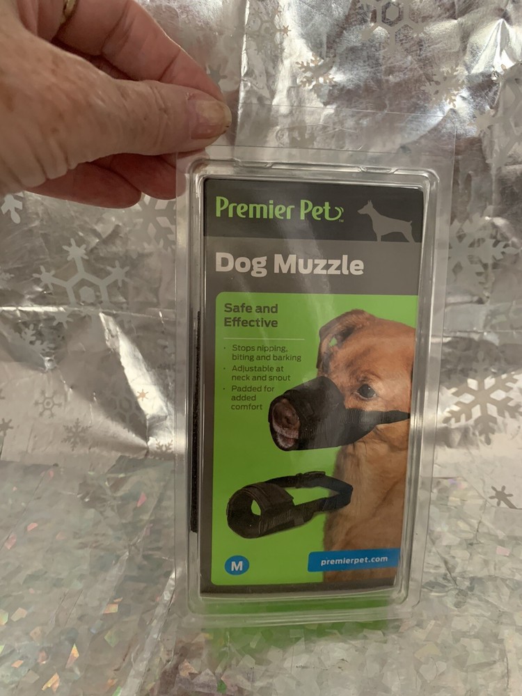 ❤️Premier Pet Dog Muzzle for Medium Dogs-Allows Panting-Adjustable NIP