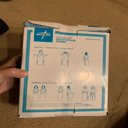 Medline Size Large Polyethylene Gowns 15 Pack *New*