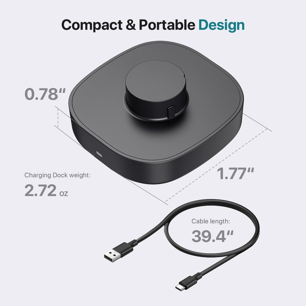 Essential Black Charger for O-ra Ring Gen 4 Size 9 - Fast Charging Solution