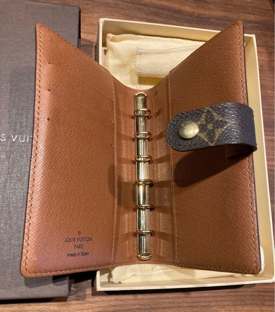 Used LOUIS VUITTON leather notebook cover