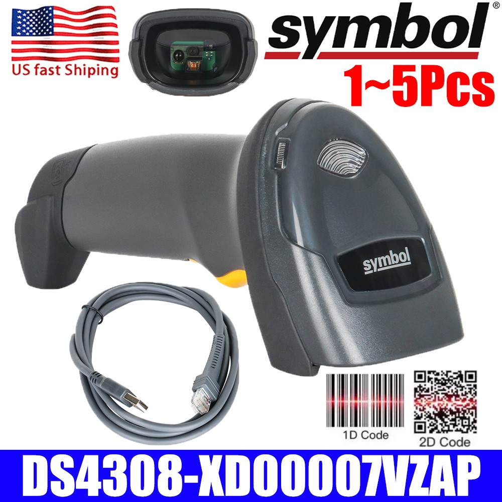 1~5x Symbol DS4308-XD00007VZAP Barcode Scanner USB 1D/2D/QR Handheld Code Reader